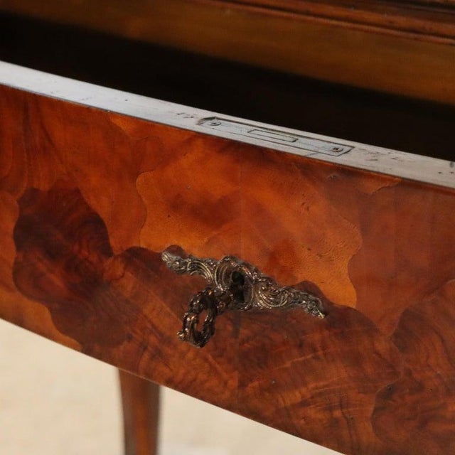 Early 20th Century Italian Louis XV Style Olivewood & Carved Mahogany Server With Gilt Highlights For Sale - Image 15 of 18