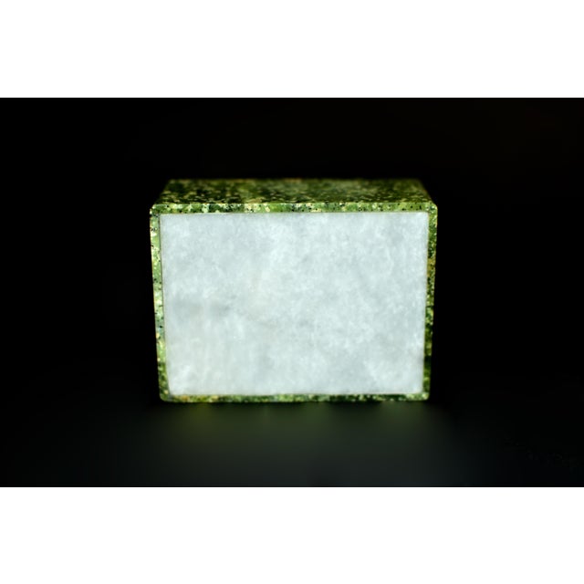 Gemstone Green Serpentine Gemstone Box Rare Snowflake Serpentine For Sale - Image 7 of 10