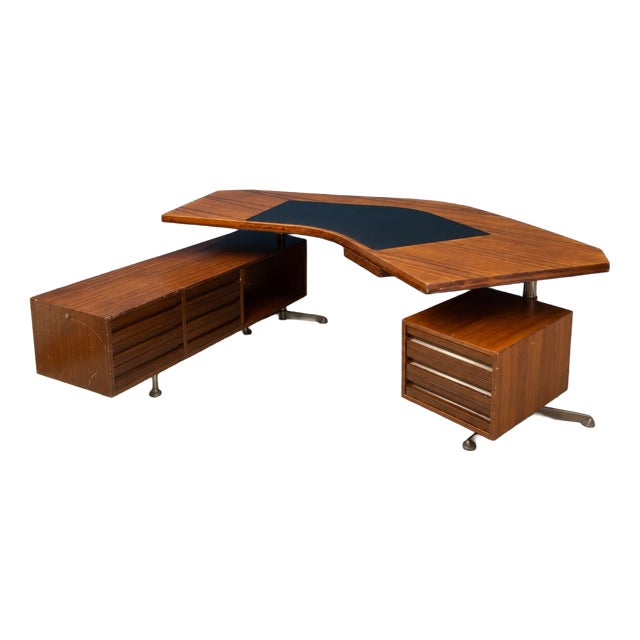 T96 Boomerang Executive Desk by Osvaldo Borsani for Tecno, 1960s For Sale