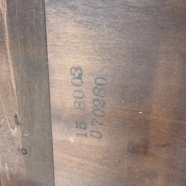 1980s Ethan Allen Classic Manor Chinese Chippendale Parquet Maple Square Side Tables - A Pair (15-8003) For Sale - Image 13 of 16