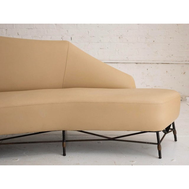 Mid Century Gothic Style French Chaise Sofa For Sale - Image 10 of 13