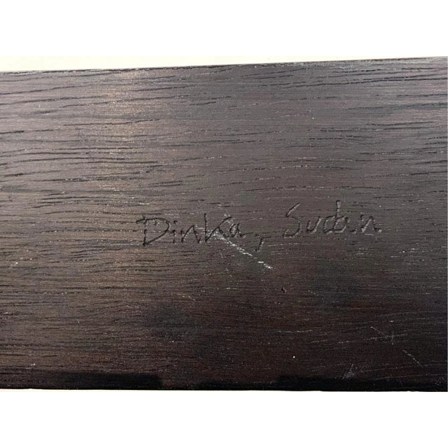 Wood Early 20th Century Ceremonial Smoking Pipe of the Dinka Tribe Professionally Mounted For Sale - Image 7 of 8