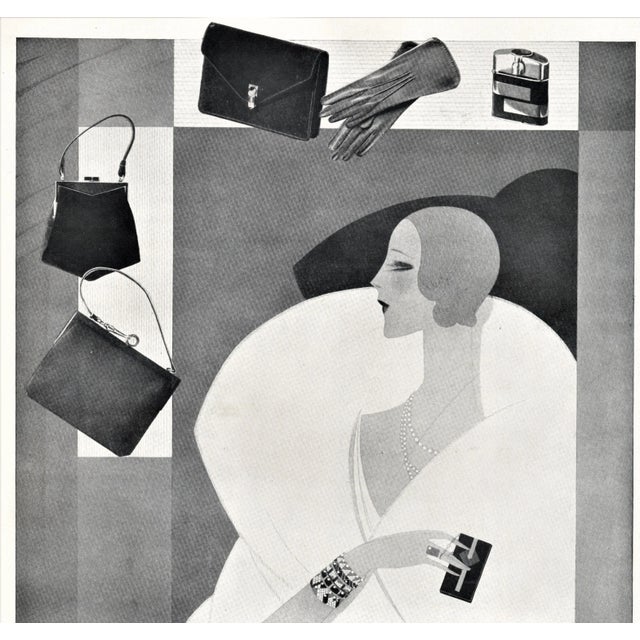 This is a FANTASTIC vintage French Hermes advertisement print that dates to 1929! It is a rare piece to find in such...