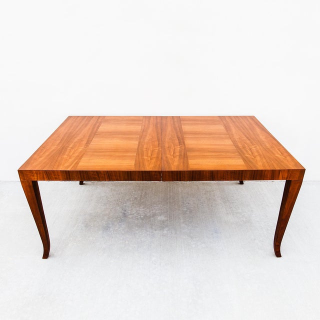 Brown Restored 1950s T. H. Robsjohn-Gibbings for Widdicomb Walnut Dining Table For Sale - Image 8 of 15