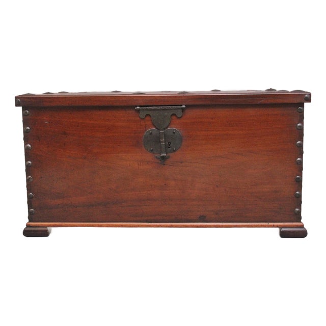19th Century Anglo Indian Mahogany Blanket Chest, 1840s For Sale