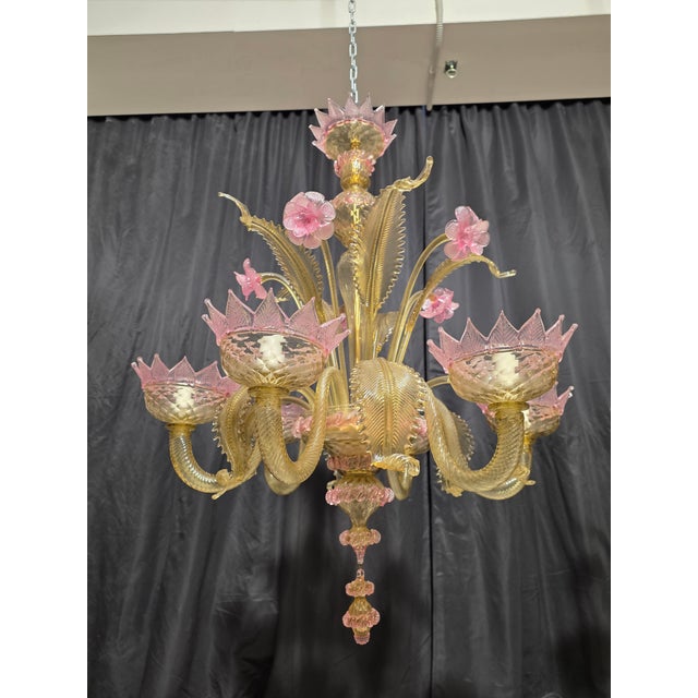 Glass Murano Glass Chandeliers, 1980s, Set of 2 For Sale - Image 7 of 15