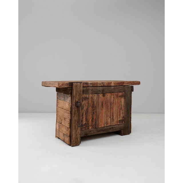 Mid 20th Century 20th Century French Industrial Wooden Work Table For Sale - Image 5 of 18