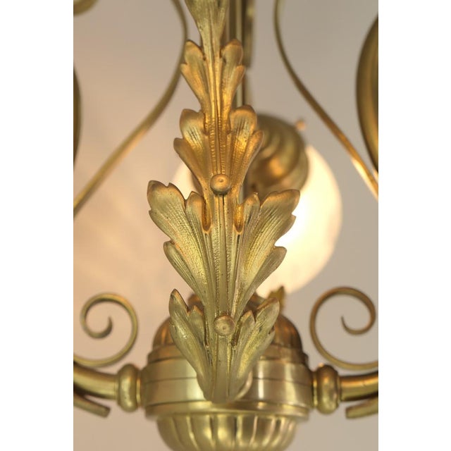 Viennese Baroque Chandelier with Hand-Cut Glass Shades, Austria, 1900s, 1890s For Sale - Image 6 of 9