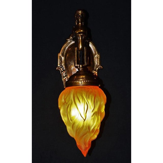 French Empire Bronze Siren Sea Nymph Figural Wall Light Sconce, 1930s For Sale - Image 9 of 18