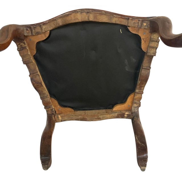 Mid-18th Century Venetian Rococo Armchairs, Carved Walnut, Italy For Sale In Tampa - Image 6 of 12