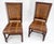 Pair of Turned Legs & Stretchers Large Leather Upholstery Side Chairs MINT! For Sale - Image 10 of 14