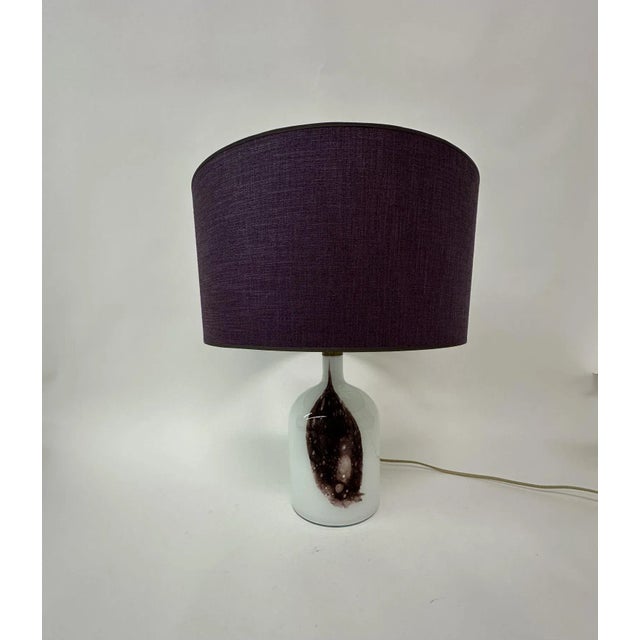 Glass Symmetrical Glass Table Lamp by Michael Bang for Holmegaard, Denmark, 1970s For Sale - Image 7 of 12
