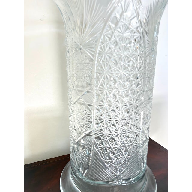Traditional American Brilliant Period Cut Glass Umbrella Stand For Sale - Image 3 of 3
