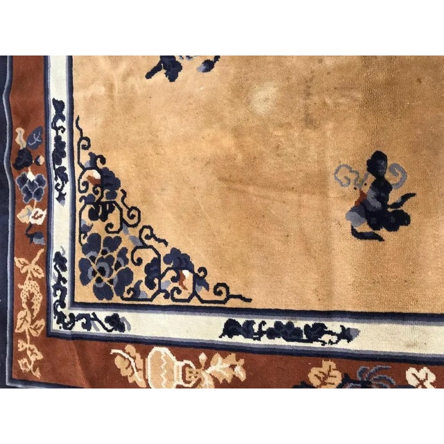 1950s Vintage European Chinese Style Rug For Sale - Image 5 of 14