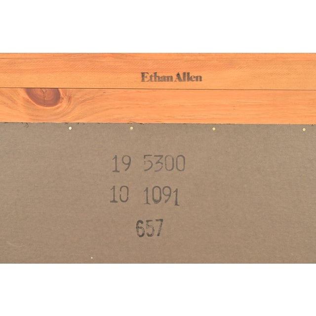 Ethan Allen American Colonial Solid Pine Framed Wall Mirror For Sale - Image 10 of 12