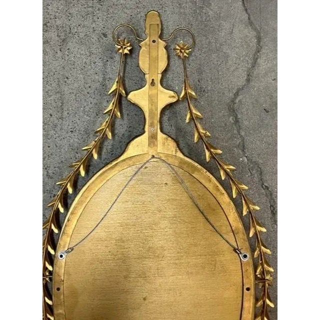 Glass Late 20th Century Neoclassical Gilt Gesso Wall Mirror For Sale - Image 7 of 9