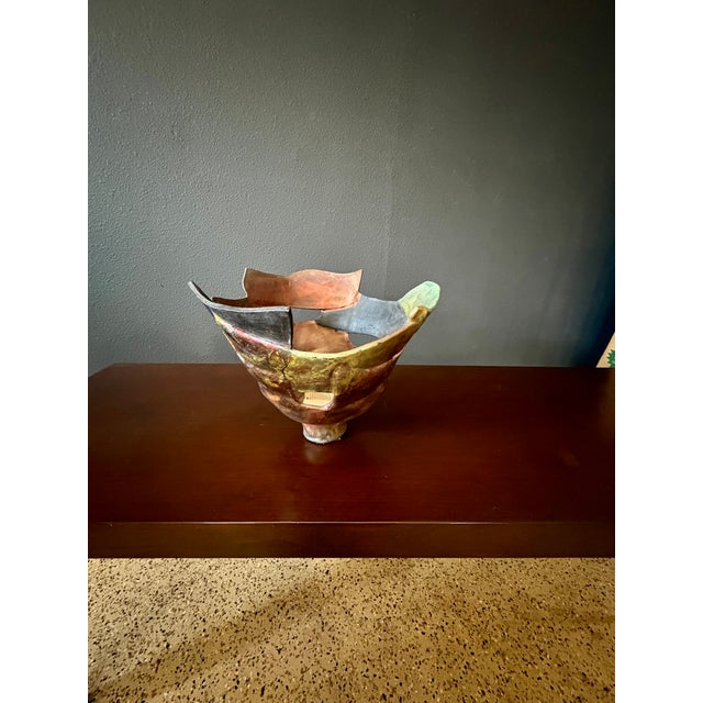 Raku Fired Decorative Bowl by Aron Frogge For Sale - Image 4 of 9