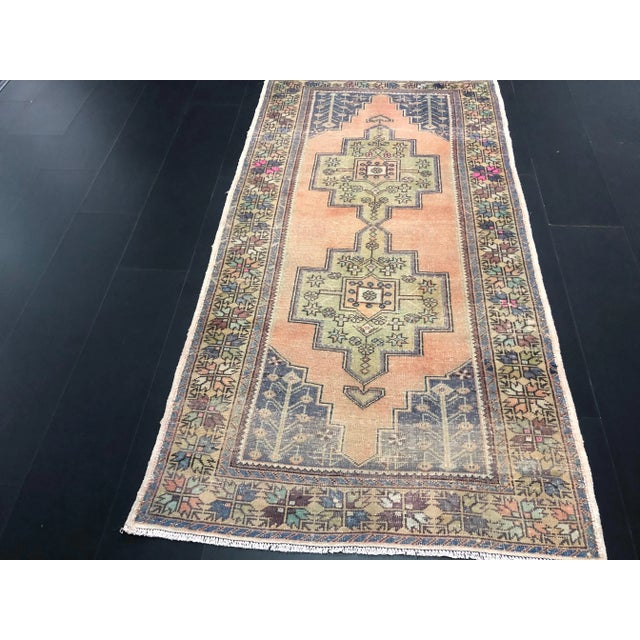 Boho Chic Vintage Boho Turkish Anatolian Faded Orange Rug For Sale - Image 3 of 11