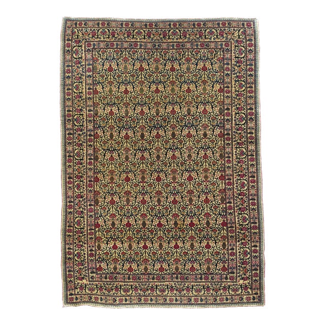 Antique Tabriz Rug 4'5'' X 6'7'' For Sale