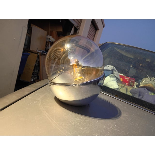 Custom Made Amber Glass Table Lamp in Style of Sarffati For Sale In San Diego - Image 6 of 7