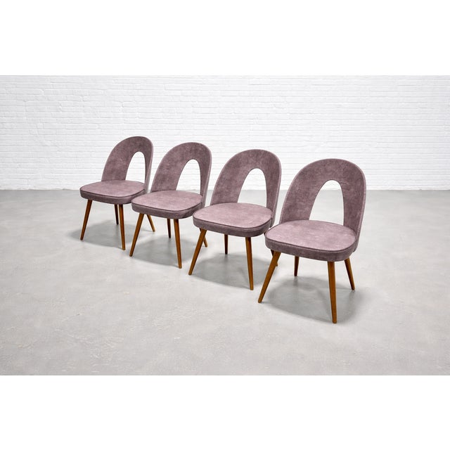 Wood Mid Century Modern Sculptural Arch Back Dining Chairs, Set of 4, C. 1960's For Sale - Image 7 of 11