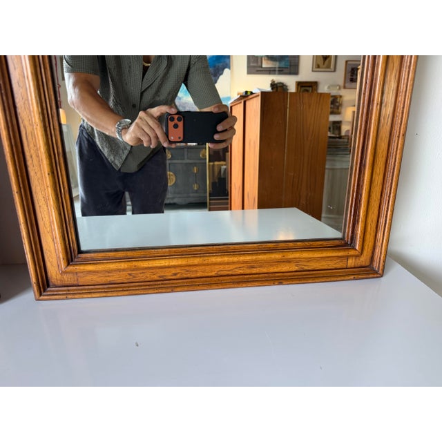 1970s Mid-Century Thomasville Walnut Wood Wall Mirrors – A Pair For Sale - Image 12 of 12