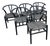 Vintage Weave Wishbone Dining Chairs - Set of 6 For Sale