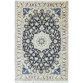 Persian Nain Rug, 5'1" X 8' For Sale