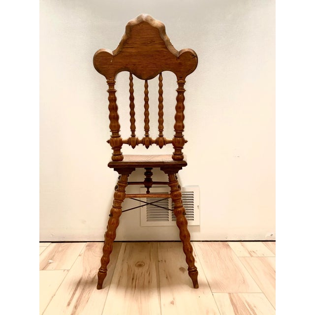 Late 19th Century Late 19th Century Black Forest Hand Carved North Wind Chair For Sale - Image 5 of 12