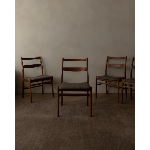 Brown Minett Dining Chairs in Teak by Yngve Ekström for Troeds, Sweden, 1960s, Set of 4 For Sale - Image 8 of 18