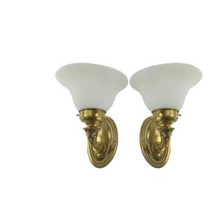Figurative Wall Lamp, France, Set of 2 For Sale