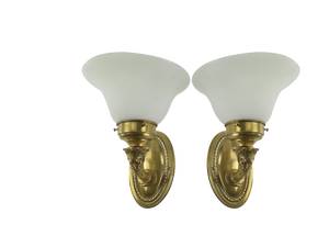 Figurative Wall Lamp, France, Set of 2