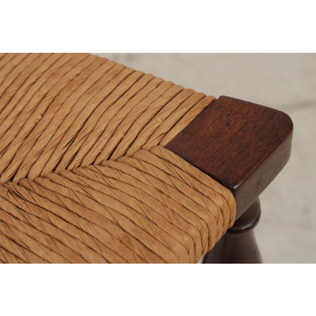 Set of 8 Country Queen Anne Rush Seat Dining Chairs For Sale - Image 14 of 18