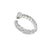 Early 21st Century 14k White Gold Diamond and Sapphire Flexible Snake Ring, Size 6 For Sale - Image 5 of 9