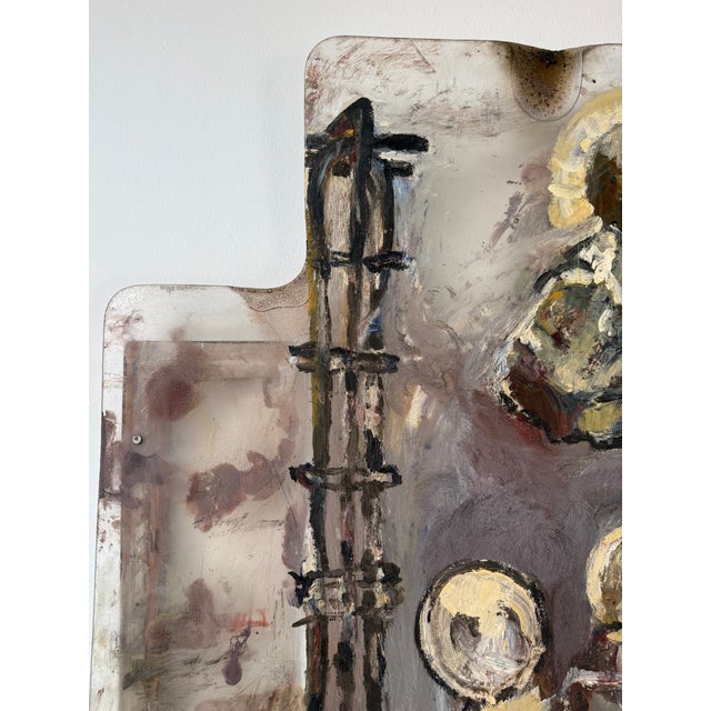 1990s Chris Mangiaracina “Giotto’s Tower” Encaustic & Oil on Lucite For Sale In Miami - Image 6 of 18