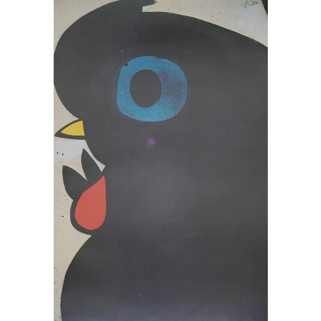 Joan Miró (1893-1983) The Black Hen Original color poster Signed in the plate On poster paper, 44 x 71 cm (approx. 17 x 28...