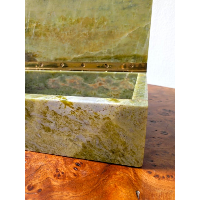 Antique Italian Green Marble Trinket Box from Henry Griffith & Sons, 1890s For Sale - Image 9 of 15