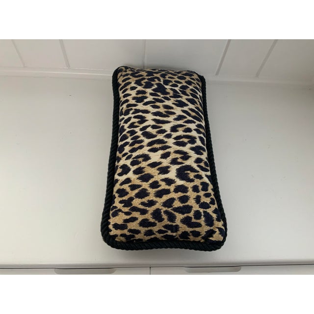 Traditional Double Sided Animal Print Pillow With Coordinating Fringe For Sale - Image 3 of 3
