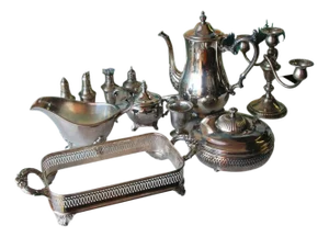 Early 20th Century Set of 11 Various Silver Plated Serving Pieces