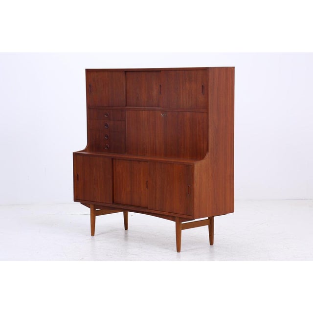 Vintage Teak Highboard, 1960s For Sale - Image 10 of 11