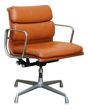 Soft Pad Captain's Chair in Cognac Leather from Herman Miller, 1977