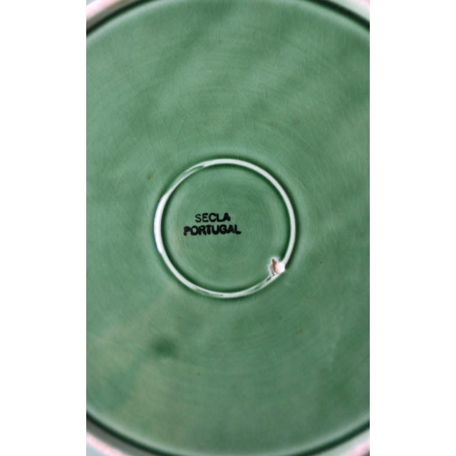 Lettuce Ware or Cabbage Leaf Plates Green and White, Set of 4 For Sale - Image 12 of 12