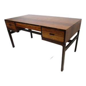 Arne Wahl Iversen Executive Rosewood Writing Desk by Vinde Mobelfabrik Denmark