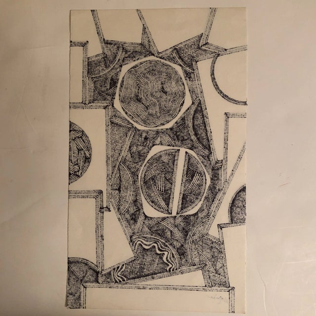 Original Ink Abstract Drawing by Outsider Mitch Michener For Sale - Image 4 of 5