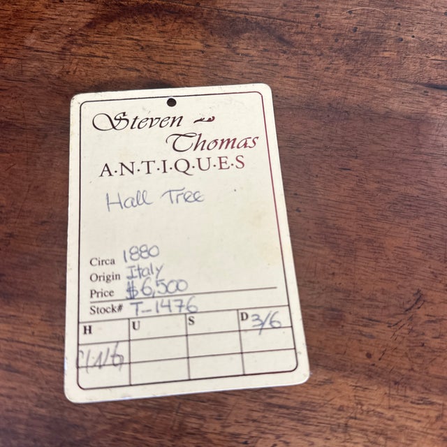 Antique Italian Hall Tree For Sale - Image 9 of 9