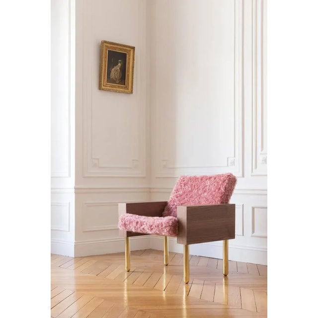 Set of Walnut Block Armchair by Carl Malmsten For Sale - Image 6 of 9