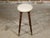 English Turned Oak 19th Century Stool on Casters with Oval Upholstered Seat For Sale - Image 12 of 12