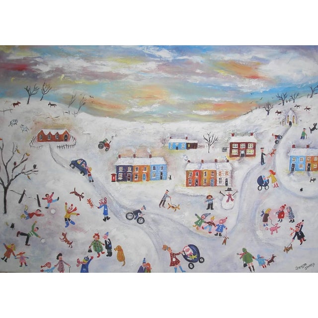 Winter landscape in typical Therese James style. The snow has settled And all is white A moon is peeping It will soon be...