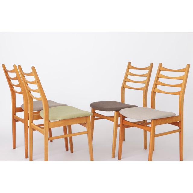 Vintage German Dining Chairs in Beech Wood, Set of 4 For Sale - Image 4 of 9