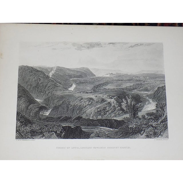Turner Authentic Antique 19th Century J.M.W..Turner. British Landscape Engravings - Set of 6 For Sale - Image 4 of 8